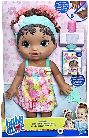 Boneca Baby Alive Glam Spa Negra -F3566 Hasbro