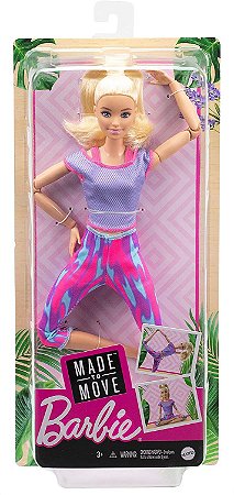 Boneca Barbie Feita Para Mexer Loira Mattel GXF04