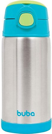 GARRAFA TÉRMICA PAREDE DUPLA  AZUL 400ML 11385 BUBA