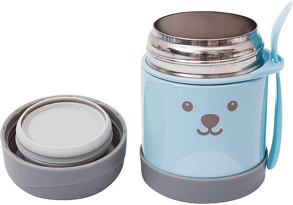 POTE TÉRMICO GUMY COM TALHER AZUL 12471 BUBA