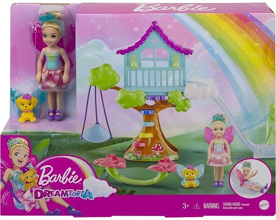 Boneca Barbie Chelsea e Playset Casa na Árvore Mattel GTF49