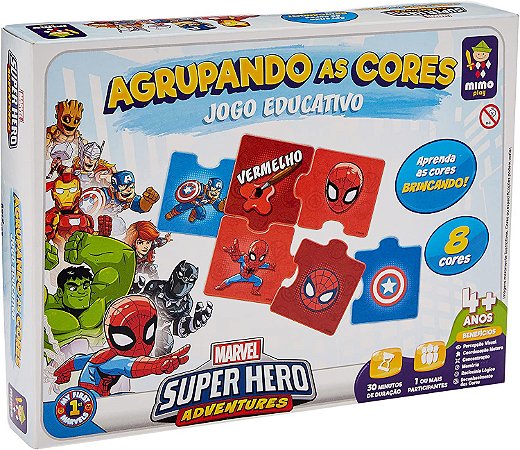 Jogo Educativo Marvel  Agrupando as Cores Mimo 2035