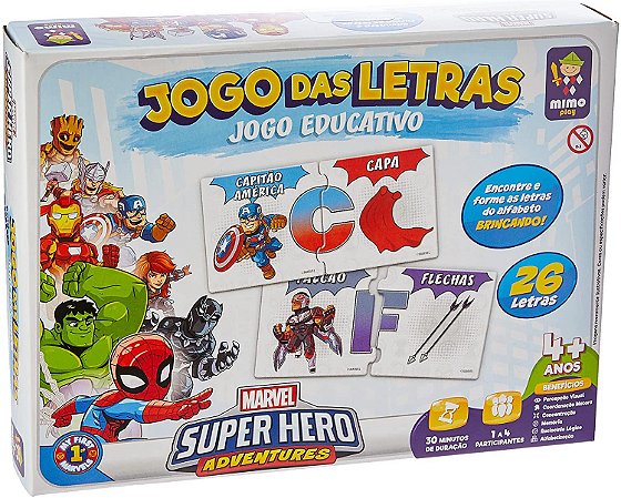 Jogo Educativo Marvel Jogo das Letras Mimo 2038