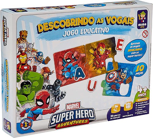 Jogo Educativo Marvel Descobrindo as Vogais Mimo 2039