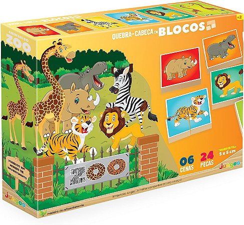 Quebra-Cabeça em Blocos Zoo Junges 833