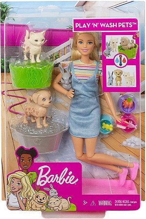 Barbie Banho de Cachorrinhos Mattel FXH11