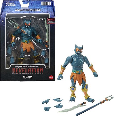 Boneco Masters of the Universe Revelation Mer-Man Mattel HDR43