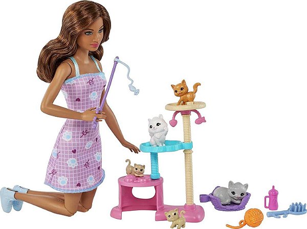 Boneca Barbie Condomínio de Gatinhos Mattel HHB70
