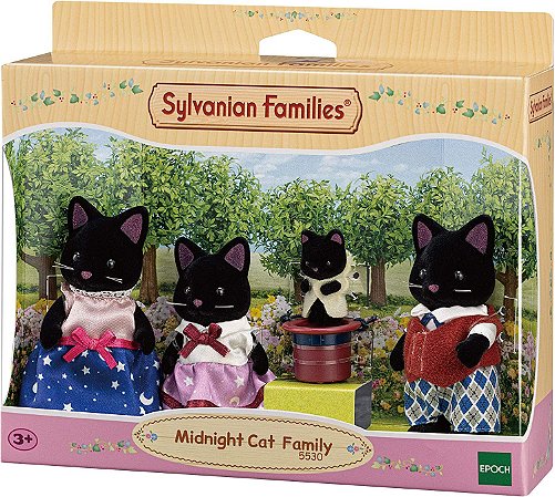 Sylvanian Families Família dos Gatos Meia-Noite Epoch 5530