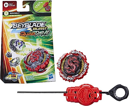 Beyblade Burst QuadDrive Kit Inicial Wrath Cobra C7 Hasbro F4067