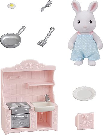 Sylvanian Families Conjunto Cozinha Papai Coelho Neve 5678
