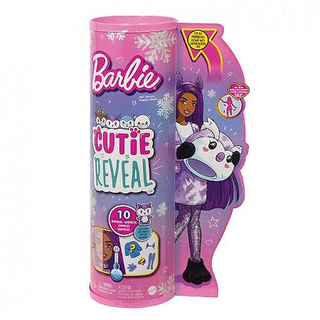 Boneca Barbie Cutie Reveal Série Inverno Coruja Mattel HJM12