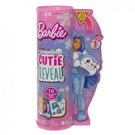 Boneca Barbie Cutie Reveal Série Inverno Husky Mattel HJM12