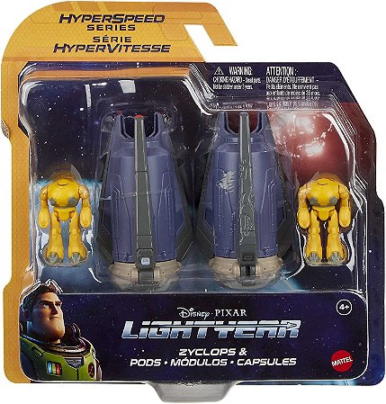 Disney Pixar Hyperspeed Lightyear Cyclops e Módulos Mattel
