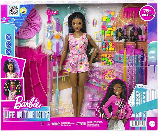 Playset Barbie com Boneca - Salão de Beleza - Totally Hair