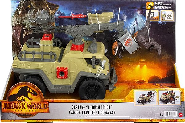 Jurassic World Veículo de Captura e Dinossauro Mattel GWD66