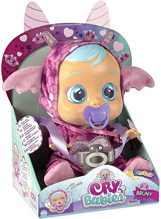 Boneca Crybabies Brunny Com Chupeta Multikids BR1179