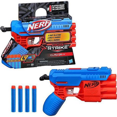 Lança Dardos Nerf Alpha Strike Claw Dual QS-4 F2468 Hasbro