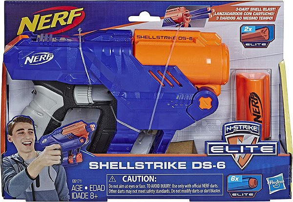 LANÇADOR NERF ELITE SHELLSTRIKE HASBRO E6171