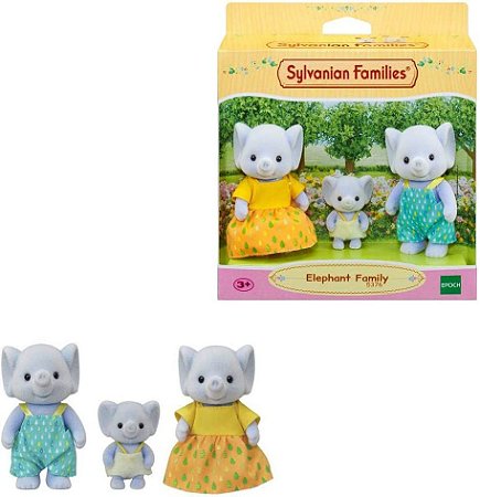 Sylvanian Families Família dos Elefantes Epoch 5376