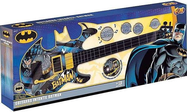 Batman Guitarra Infantil Cavaleiro das Trevas Fun F0004-2