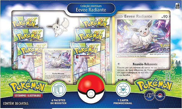 Pokémon Go Box Eevee Radiante Carta Grande Copag 31335