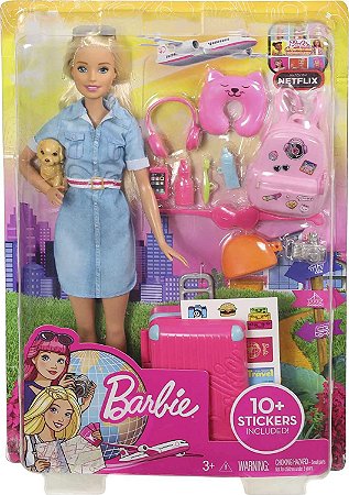 Barbie Explorar e Descobrir Barbie Viajeira Fwv25 Mattel