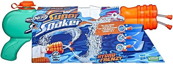 Lançador de Água Nerf  Hydro Frenzy 3 em 1 F3891 Hasbro