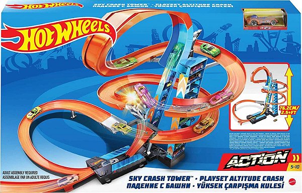PISTA HOT WHEELS ACTION SKY TORRE DE COLISAO AEREA GWT39