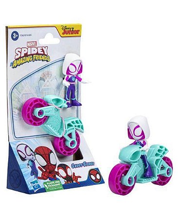 Spidey Amazing Friends Ghost Spider com Moto Hasbro F7262