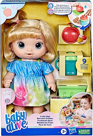 Boneca Baby Alive Hora do suco Loira F7356 Hasbro