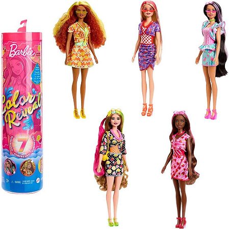 Boneca Barbie Color Reveal Série Frutas Doces Mattel HLF83