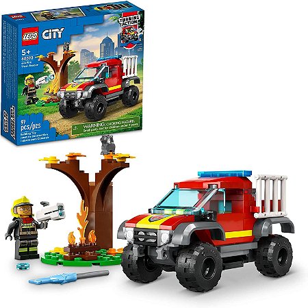 Lego City Resgate com Caminhão dos Bombeiros 4x4 60393