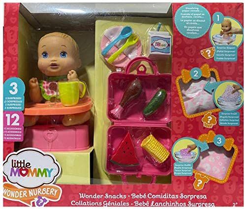 Boneca Little Mommy Bebe Lanchinhos Surpresa Pizza Docinha MATTEL Gfk75