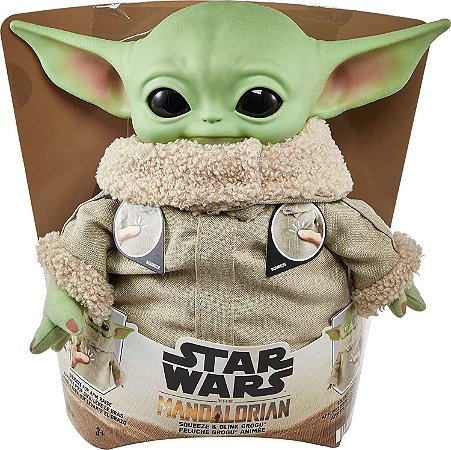 Star Wars Pelúcia Grogu 3.0 Mattel HJM25