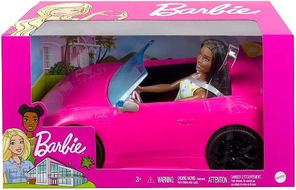 Barbie Veículo com Boneca Negra Mattel HBY30