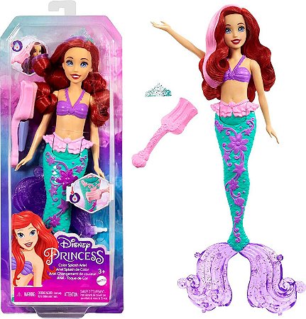 Boneca Disney Princess Color Splash Ariel Mattel HLW00