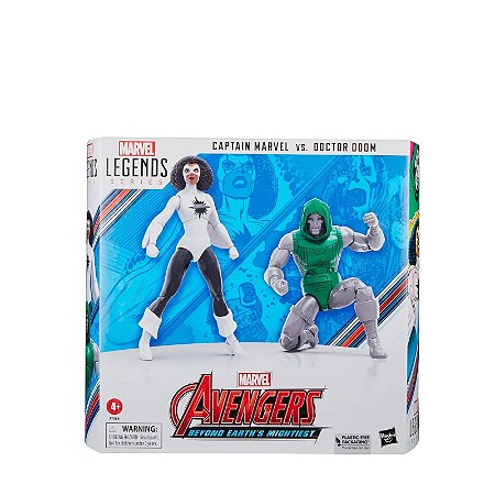 Bonecos Marvel Legends Capitã Marvel e Doutor Destino F7086