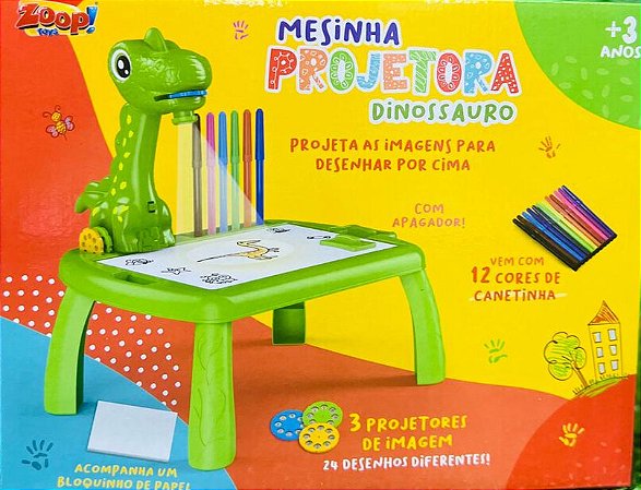 Mesa Projetor Desenho Infantil Mesinha De Desenho Projetora Dinossauro ( Verde) - Toy King - Mesa Projetora Infantil - Magazine Luiza