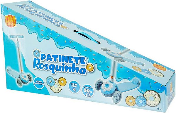 Patinete Rosquinha Radical Azul Com Rodas Led DMR6245