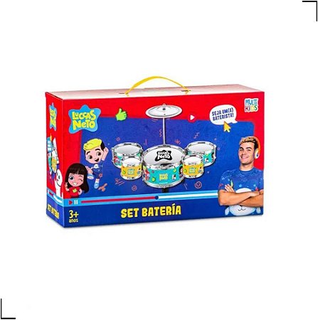 Set de Bateria com Banco e Baquetas Luccas Neto Multikids BR1813