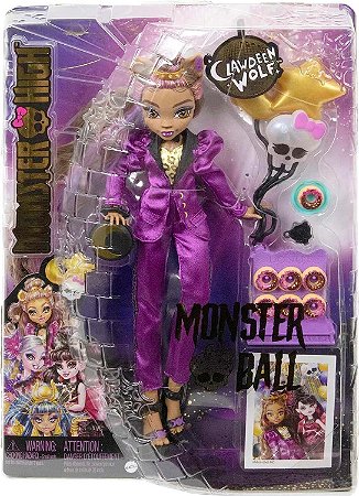 Boneca Monster High Clawdeen Wolf Monster Ball Mattel  HNF69