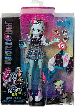 Boneca Monster High Frankie Stein e Pet Mattel HHK53