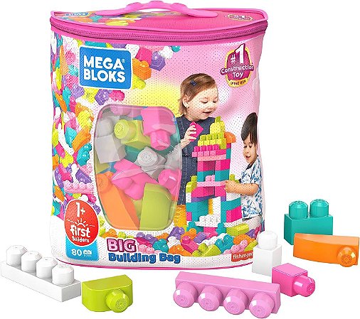 Mega Bloks Sacola com 80 peças Mattel DCH62