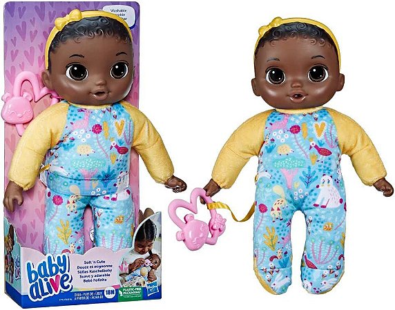 Boneca Baby Alive Bebê Fofinha Negra Hasbro F7793
