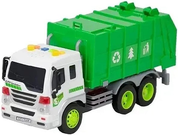 Brinquedo Infantil Carrinho Controle Remoto Caminhão de Lixo
