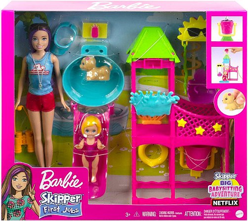 Conjunto e Boneca - Polly Pocket - Parque Aquático de Esportes