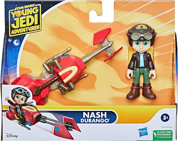 Star Wars Aventuras dos Jovens Jedi Nash Durango e Veículo