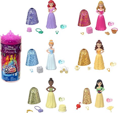 Bonecas Disney Princess Color Reveal Sort. Mattel HMK83