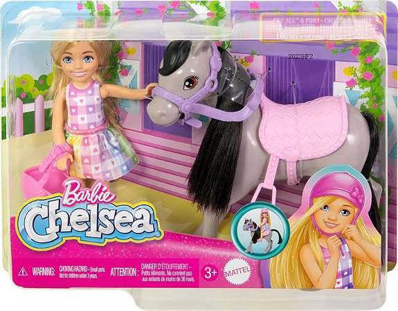 Boneca Barbie Chelsea e o seu Pónei Mattel HTK29